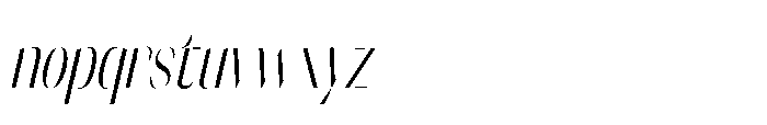 Orelo Compressed Light Italic Font LOWERCASE