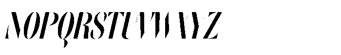 Orelo Compressed Medium Italic Font UPPERCASE