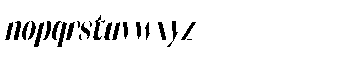 Orelo Compressed Medium Italic Font LOWERCASE