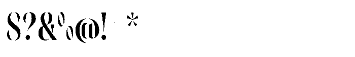 Orelo Compressed Medium Font OTHER CHARS