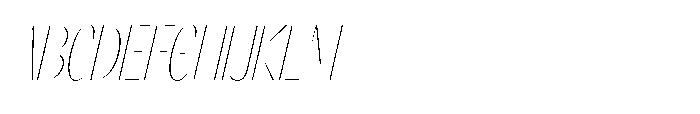 Orelo Compressed Thin Italic Font UPPERCASE