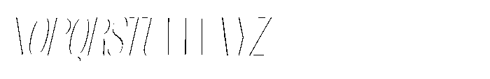 Orelo Compressed Thin Italic Font UPPERCASE