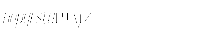 Orelo Compressed Thin Italic Font LOWERCASE