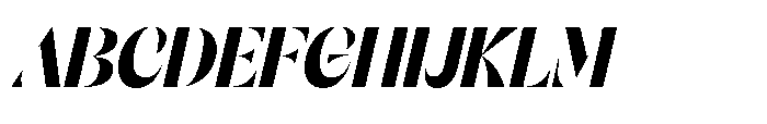 Orelo Condensed Black Italic Font