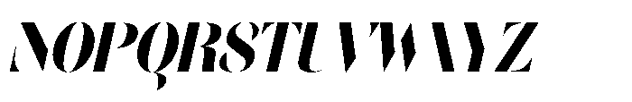 Orelo Condensed Black Italic Font UPPERCASE