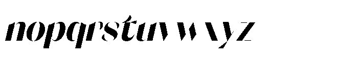 Orelo Condensed Bold Italic Font LOWERCASE