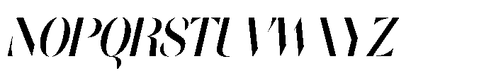 Orelo Condensed Medium Italic Font UPPERCASE