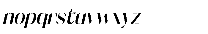 Orelo Condensed Medium Italic Font LOWERCASE