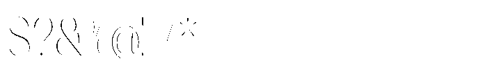 Orelo Condensed Thin Font OTHER CHARS