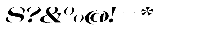 Orelo Expanded Black Italic Font OTHER CHARS