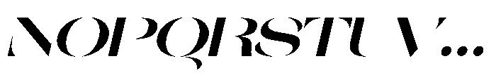 Orelo Expanded Black Italic Font UPPERCASE