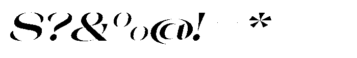 Orelo Expanded Bold Italic Font OTHER CHARS