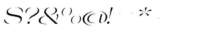 Orelo Expanded Italic Font OTHER CHARS