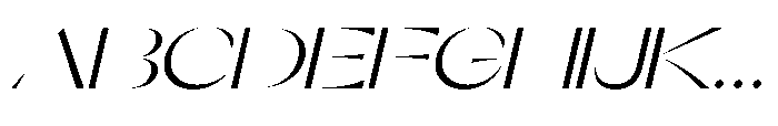 Orelo Expanded Italic Font UPPERCASE