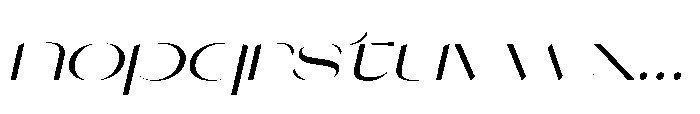 Orelo Expanded Italic Font LOWERCASE