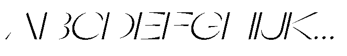 Orelo Expanded Light Italic Font UPPERCASE