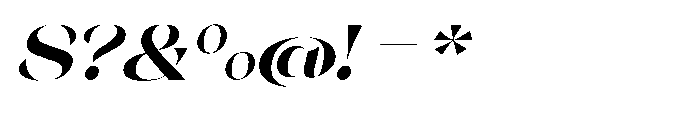 Orelo Extended Black Italic Font OTHER CHARS