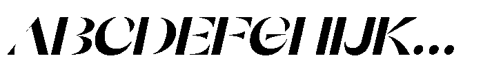 Orelo Extended Black Italic Font UPPERCASE