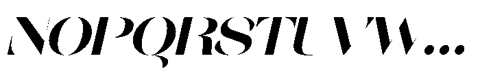 Orelo Extended Black Italic Font UPPERCASE
