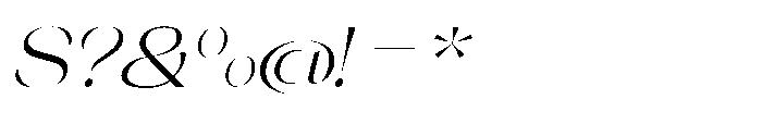 Orelo Extended Italic Font OTHER CHARS