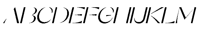 Orelo Extended Italic Font UPPERCASE