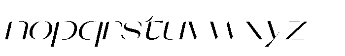 Orelo Extended Italic Font LOWERCASE
