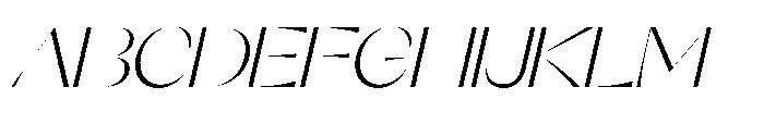Orelo Extended Light Italic Font UPPERCASE