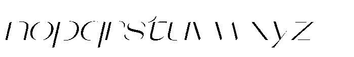 Orelo Extended Light Italic Font LOWERCASE