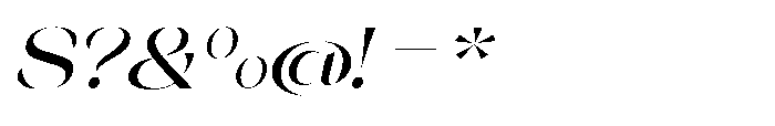 Orelo Extended Medium Italic Font OTHER CHARS