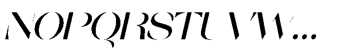 Orelo Extended Medium Italic Font UPPERCASE