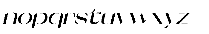 Orelo Extended Medium Italic Font LOWERCASE