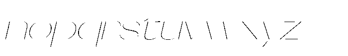 Orelo Extended Thin Italic Font LOWERCASE