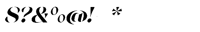 Orelo Standard Black Italic Font OTHER CHARS
