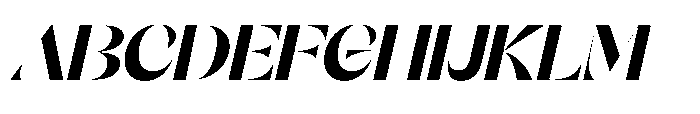 Orelo Standard Black Italic Font UPPERCASE