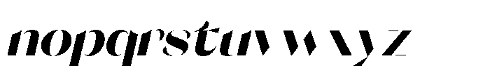 Orelo Standard Black Italic Font LOWERCASE