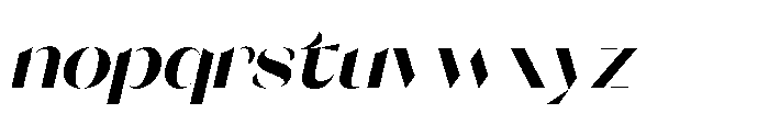 Orelo Standard Bold Italic Font LOWERCASE
