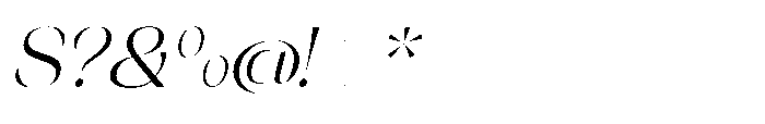 Orelo Standard Italic Font OTHER CHARS