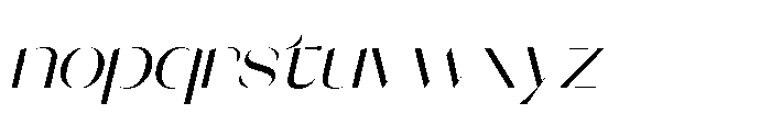 Orelo Standard Italic Font LOWERCASE
