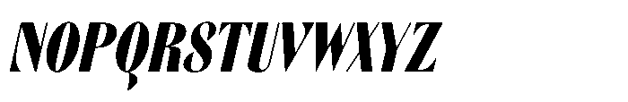 Orelo Text Compressed Black Italic Font UPPERCASE