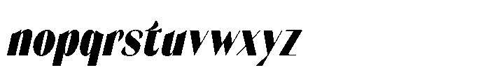 Orelo Text Compressed Black Italic Font LOWERCASE