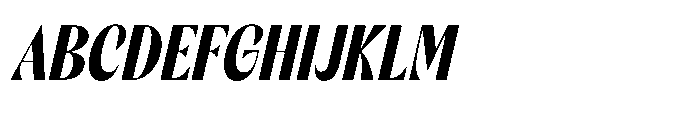 Orelo Text Compressed Bold Italic Font UPPERCASE