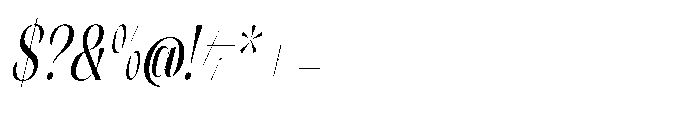 Orelo Text Compressed Italic Font OTHER CHARS