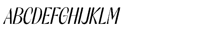 Orelo Text Compressed Italic Font UPPERCASE