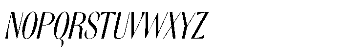 Orelo Text Compressed Italic Font UPPERCASE