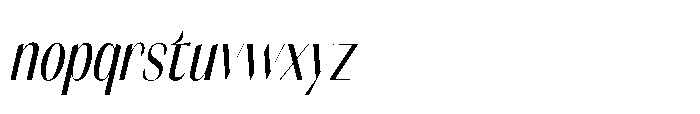 Orelo Text Compressed Italic Font LOWERCASE