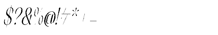 Orelo Text Compressed Light Italic Font OTHER CHARS