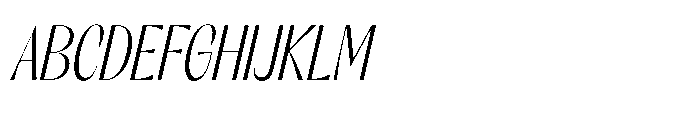 Orelo Text Compressed Light Italic Font UPPERCASE