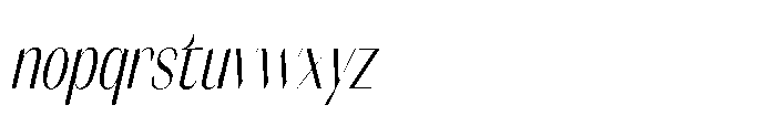 Orelo Text Compressed Light Italic Font LOWERCASE