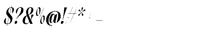 Orelo Text Compressed Medium Italic Font OTHER CHARS