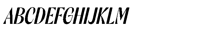 Orelo Text Compressed Medium Italic Font UPPERCASE